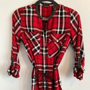 Button up plaid shirt